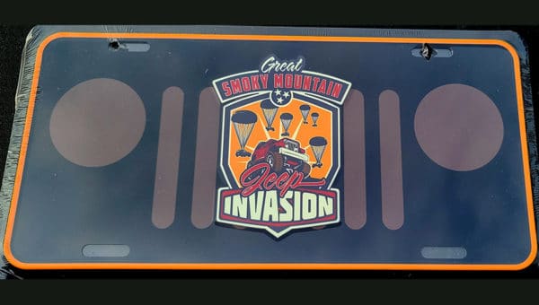 Great Smoky Mountain Jeep Club Invasion License Plate