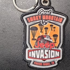 Jeep Invasion Logo Embroidered Keychain with Clip