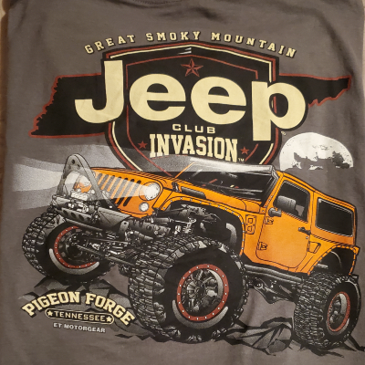 Orange Wrangler Jeep Invasion Shirt » Great Smoky Mountain Jeep® Club  Invasion