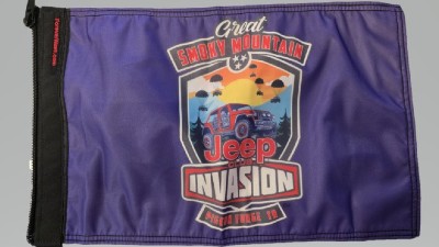 smoky mountain jeep club flag available in several color options