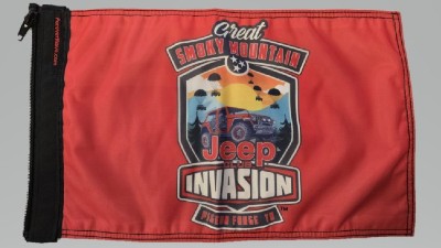 smoky mountain jeep club flag available in several color options